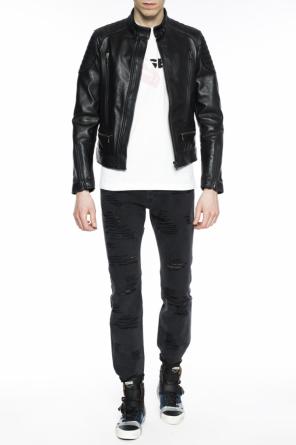 Biker jacket with stitching details, zdjęcie 2 Biker jacket with stitching details od Diesel Black Gold